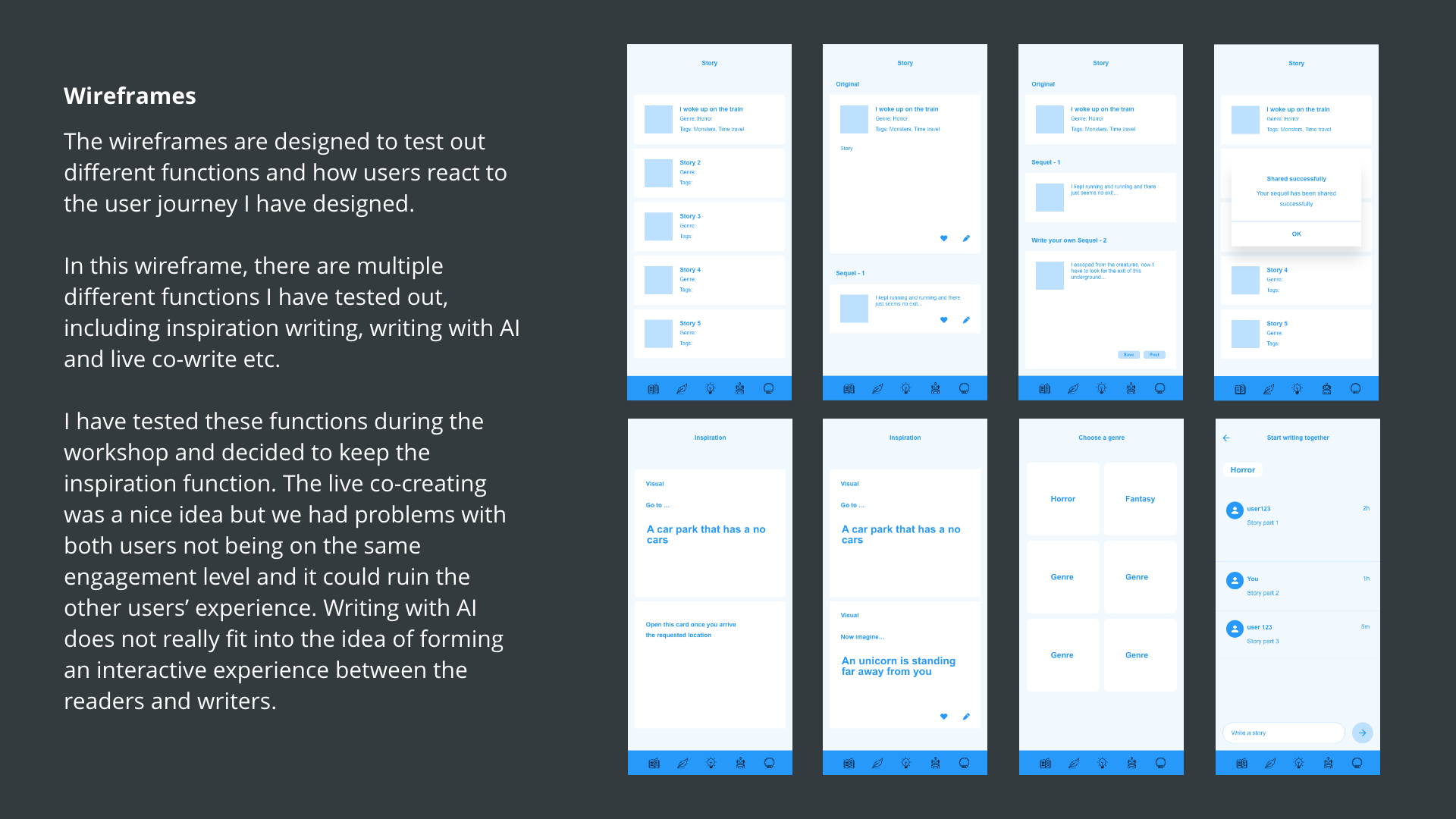 Cabin workflow mapping sketches